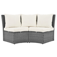 Thumbnail for Patio 5-Piece Round Rattan Sectional Sofa Set All-Weather PE Wicker Sunbed Daybed With Round Liftable Table and Washable