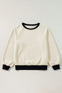 Thumbnail for Texture Contrast Long Sleeve Sweatshirt - T - 1 COLOR -