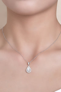 Thumbnail for 1.5 Carat Moissanite 925 Sterling Silver Teardrop Necklace