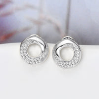 Thumbnail for 925 Sterling Silver Inlaid Moissanite Stud Earrings