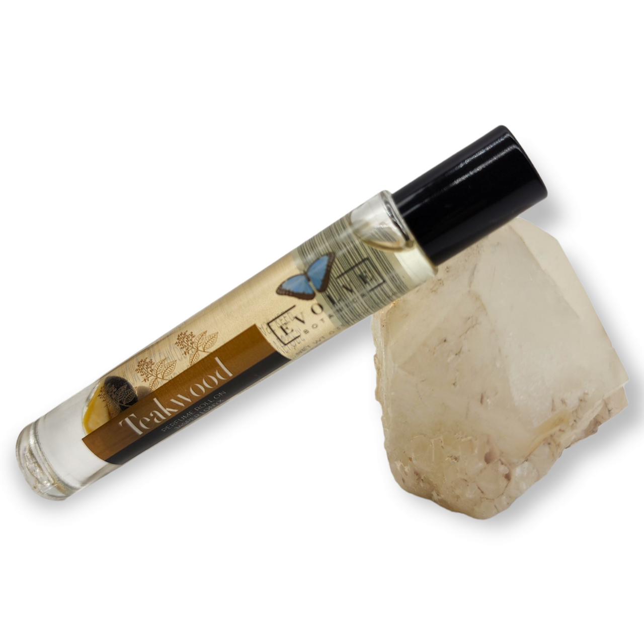 EVOLVE BOTANICA - Gemstone Perfume Roll on - Teakwood -