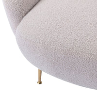 Thumbnail for Modern Comfy Leisure Accent Chair, Teddy Short Plush Particle Velvet Armchair With Ottoman for Living Room