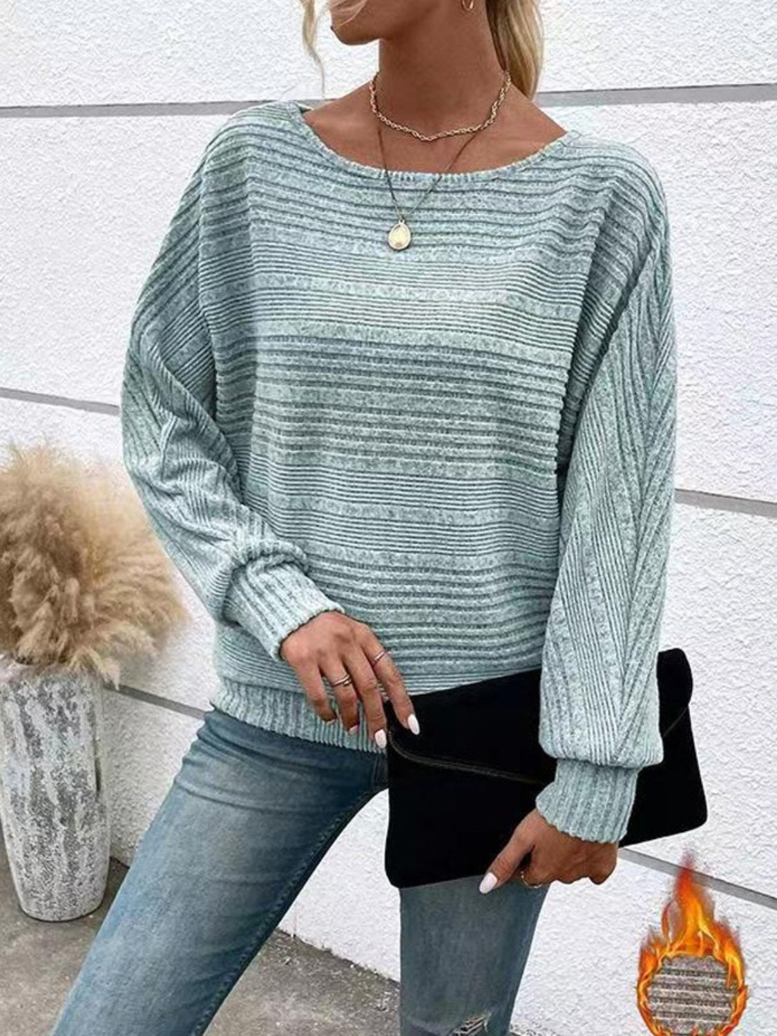 Round Neck Long Sleeve Top - T - 6 COLORS -