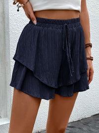 Thumbnail for Tied Layered High Waist Shorts - T - 5 COLORS -