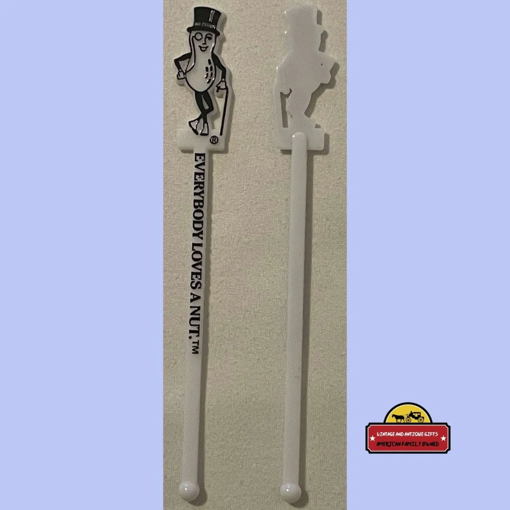 Vintage Planters Mr. Peanut Swizzle Stick, Stirrer, 1950s - 1980s, Rip 1916 - 2020, Everybody Loves a Nut