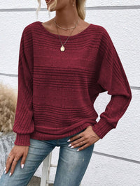 Thumbnail for Round Neck Long Sleeve Top - T - 6 COLORS -