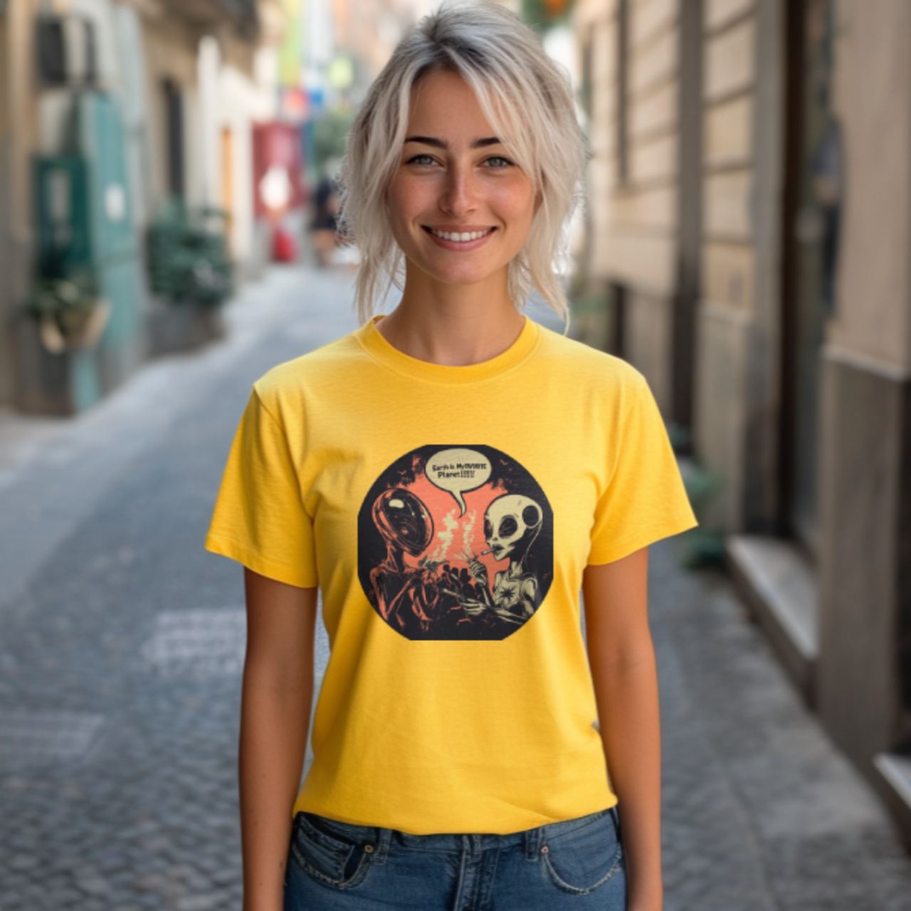 "Earth Is My Favorite Planet!", Alien Tee - 5 COLORS -