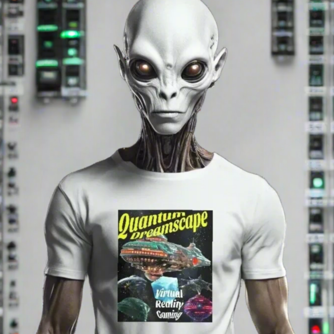 Quantum Dreamscape Spaceship T-Shirt, Alien T-Shirt - 2 COLORS -