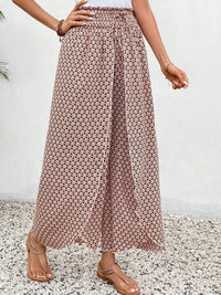 Thumbnail for Tied Printed Wide Leg Pants - T - 5 COLORS -