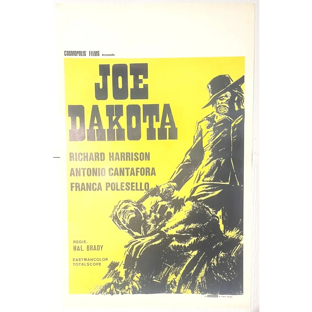 Rare Vintage 🤠 1971 Shoot Joe, and Shoot Again, Joe Dakota Belgium Movie Poster