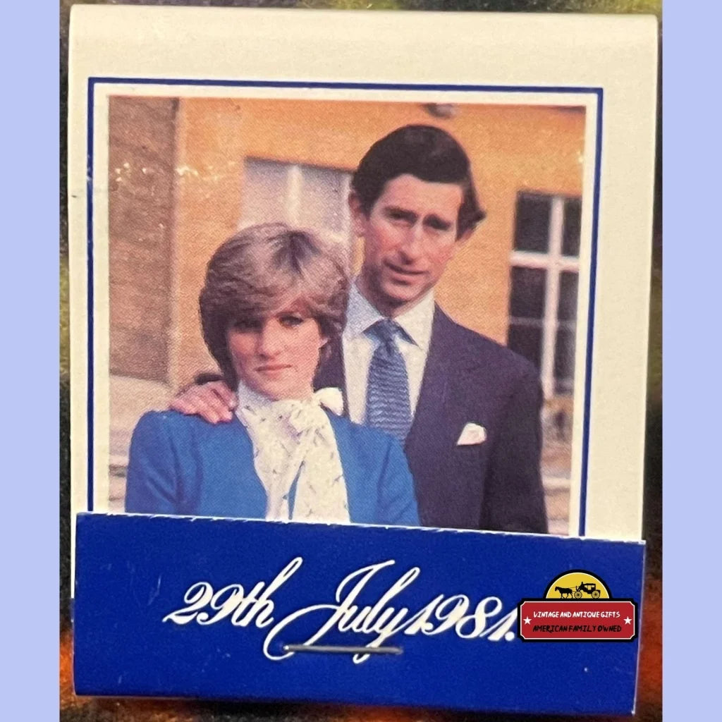 Vintage Lady Diana, Prince Charles of Wales Wedding Matchbook, Unused 1981