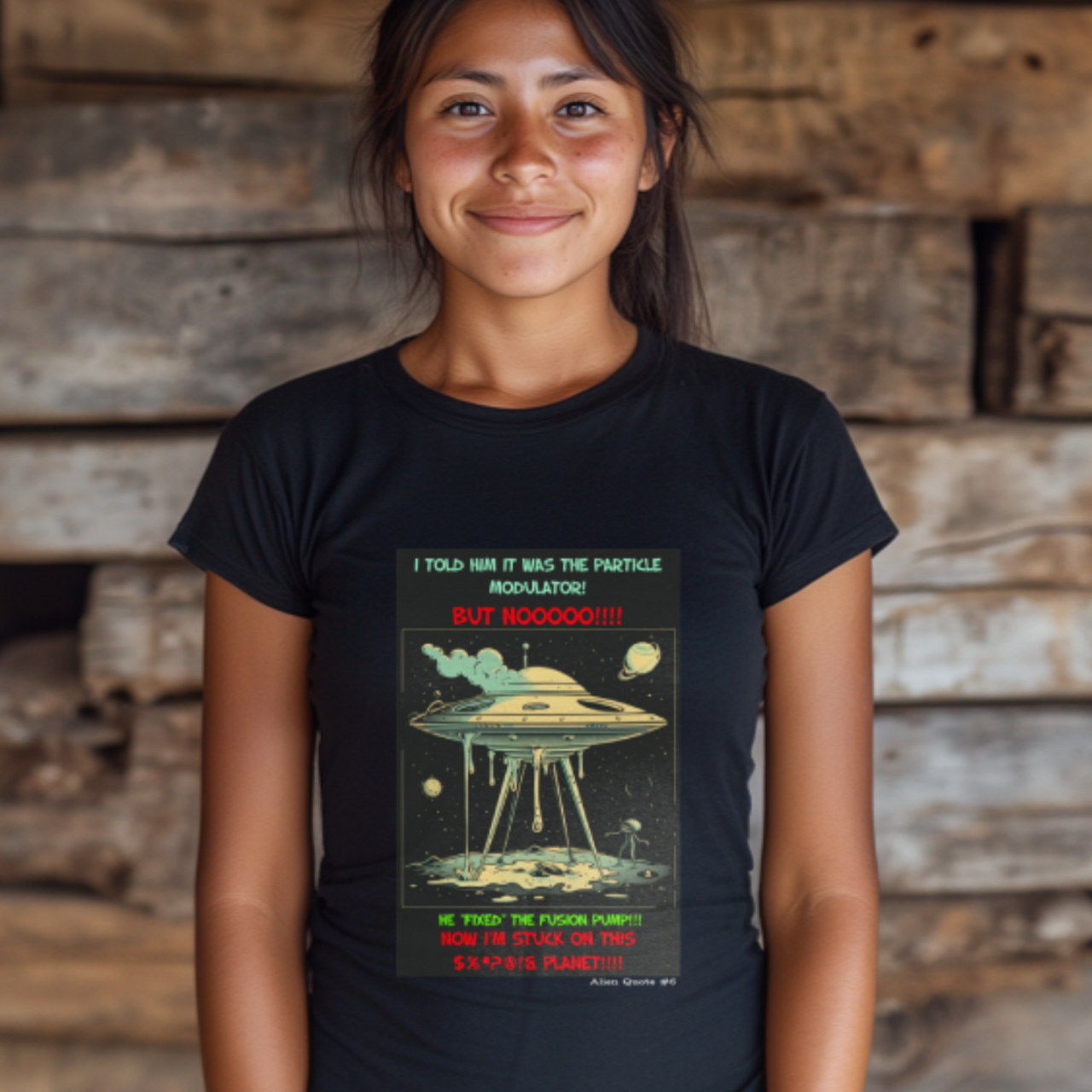 Alien T-Shirt Flying Saucer Breakdown Funny Alien Tee UFO Tshirt - 3 COLORS -