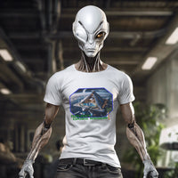 Thumbnail for Galaxy Oasis Resort, Alien T-Shirt, the Daily Spaceship - 2 COLORS -