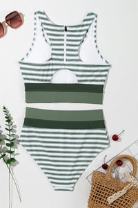 Thumbnail for Striped Wide Strap Bikini Set