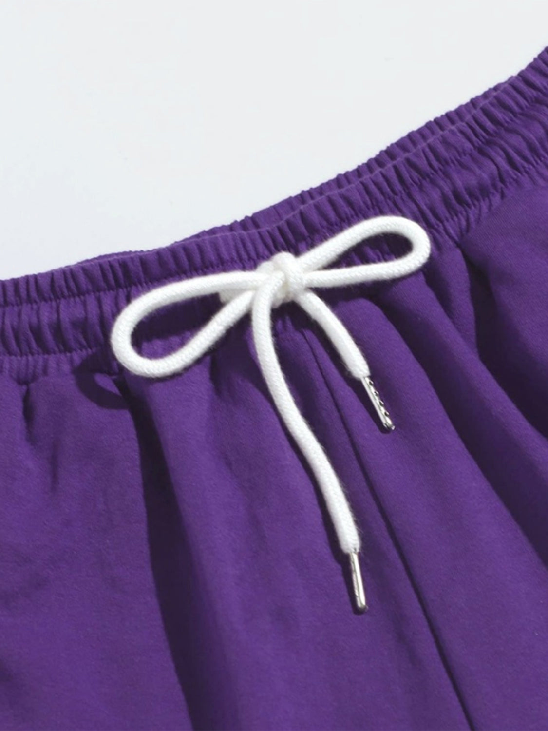 Drawstring Shorts with Pockets - T - 1 COLOR -