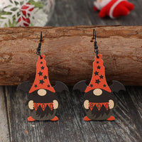 Thumbnail for Wooden Point Hat Gnome Shape Earrings - T - 1 COLOR -