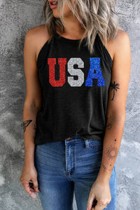 Thumbnail for USA Grecian Neck Cami Tank - T - 1 COLOR -