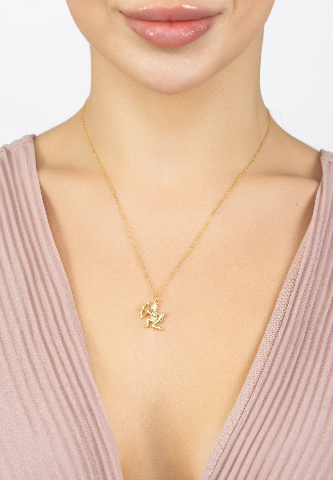 Zodiac Star Sign Necklace Gold Sagittarius -