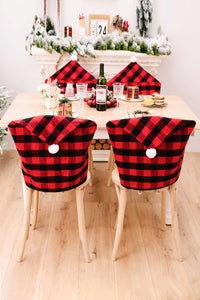 Thumbnail for 2-Pack Christmas Plaid Chair Covers - 19