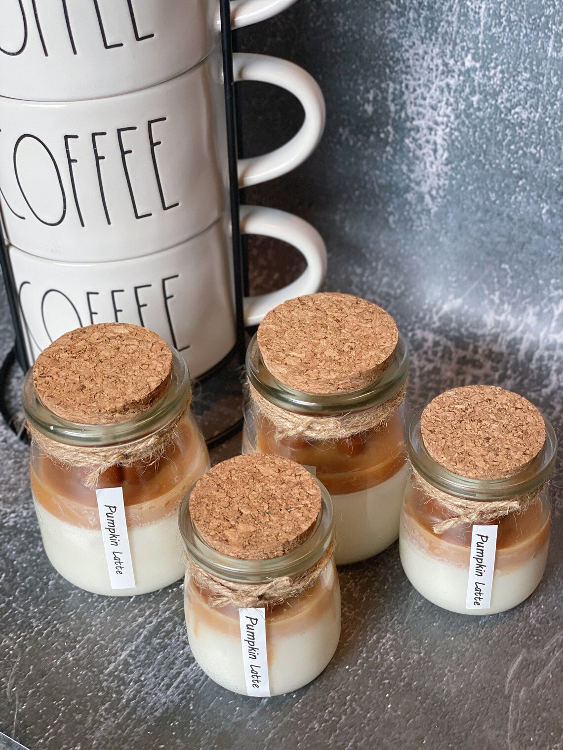 Coffee Lover Soy Wax Candle Glass Jar With Lid - 2 SIZES - 2 FRAGRENCES -