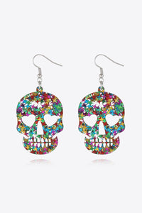 Thumbnail for Acrylic Skull Drop Earrings - T - 4 COLORS -