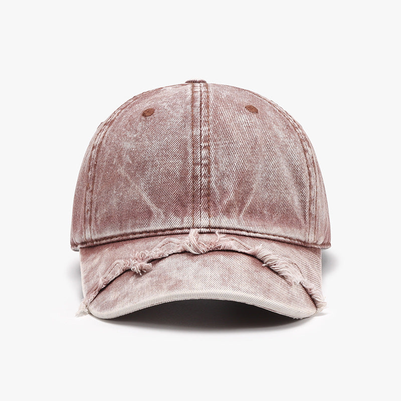 Fringe Adjustable Cotton Baseball Cap - T - 6 COLORS -