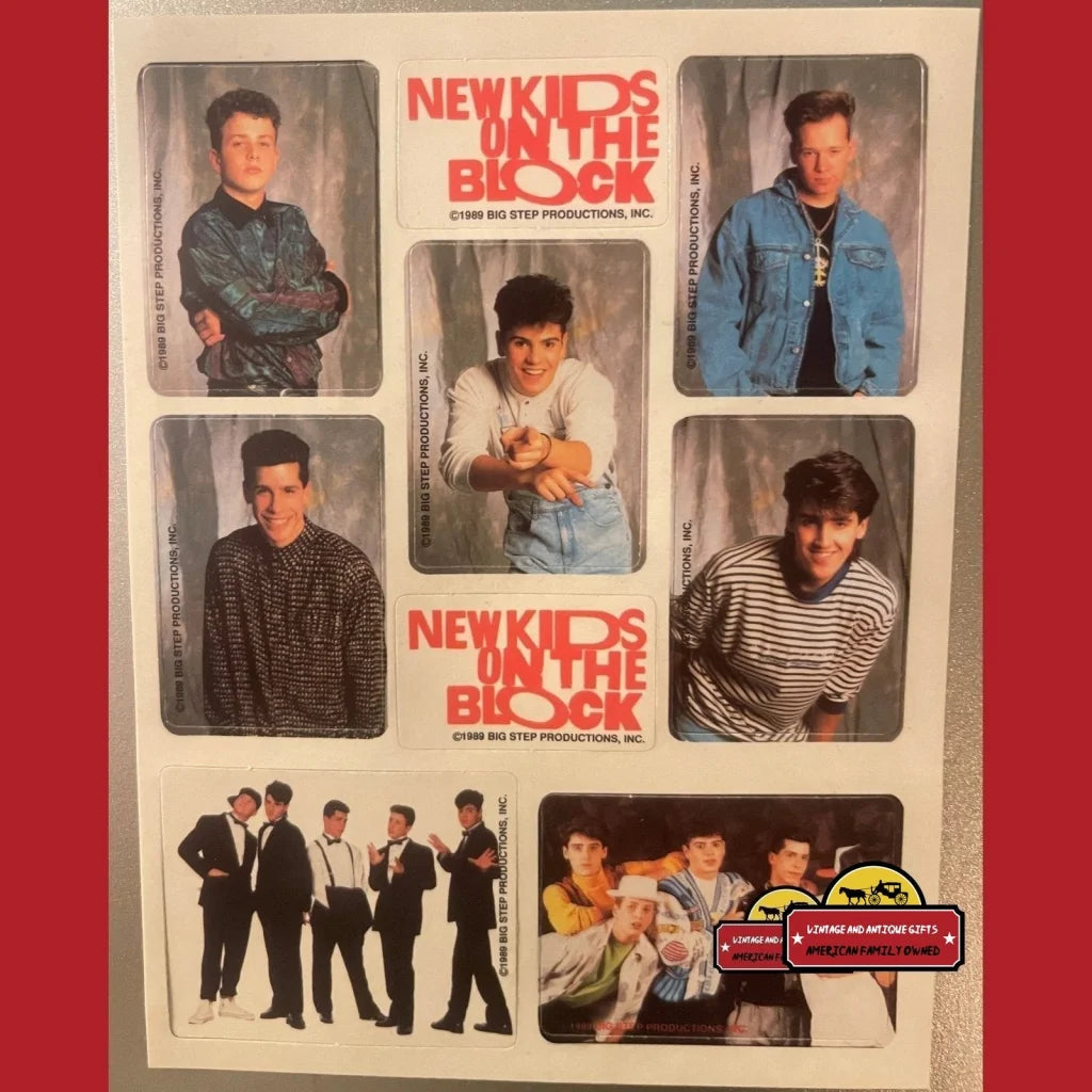 Vintage 1989 NKOTB New Kids on the Block Stickers, Boston, MA, Highly Collectible!