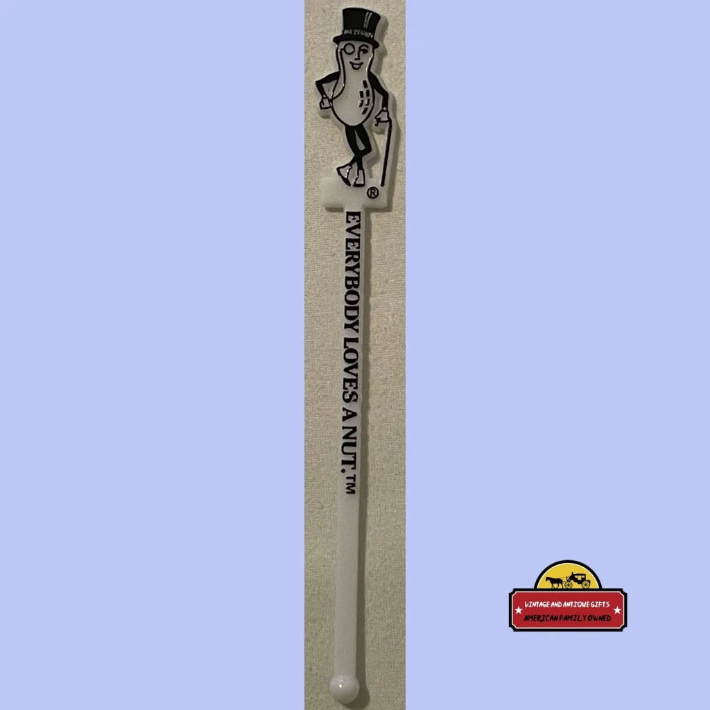 Vintage Planters Mr. Peanut Swizzle Stick, Stirrer, 1950s - 1980s, Rip 1916 - 2020, Everybody Loves a Nut