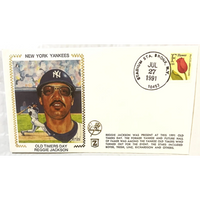 Thumbnail for Vintage 1991 Reggie Jackson Embossed Stamped Envelope, NY Yankees Tribute, Bronx