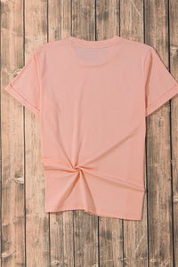 Thumbnail for Heart Round Neck Short Sleeve T-Shirt - T - 1 COLOR -