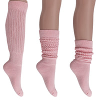 Thumbnail for 6 Pairs Extra Long Heavy Slouch Socks Shoe Size 5 to 10 - 29 COLORS -