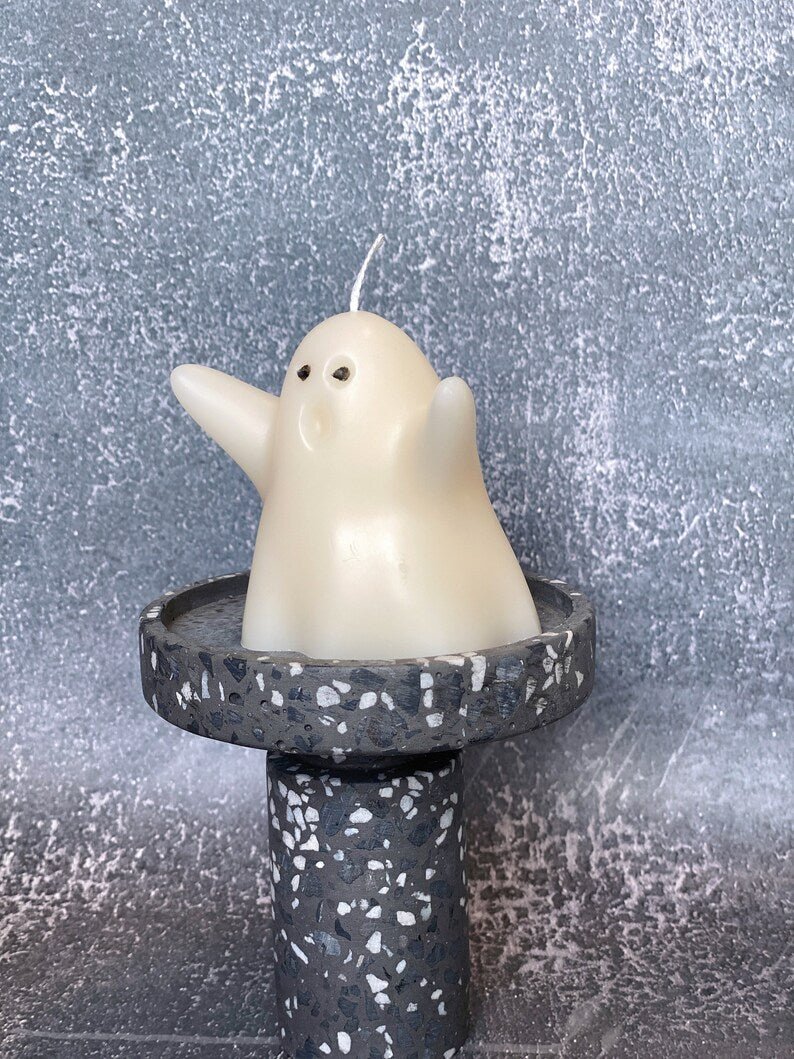 Cute Ghost Handmade Soy Wax Candle - 3 COLORS - 3 FRAGRENCES -