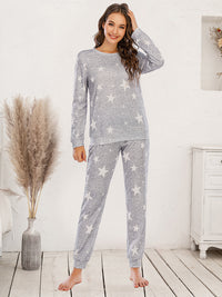 Thumbnail for Star Top and Pants Lounge Set - 2 PCS. - T - 4 COLORS -