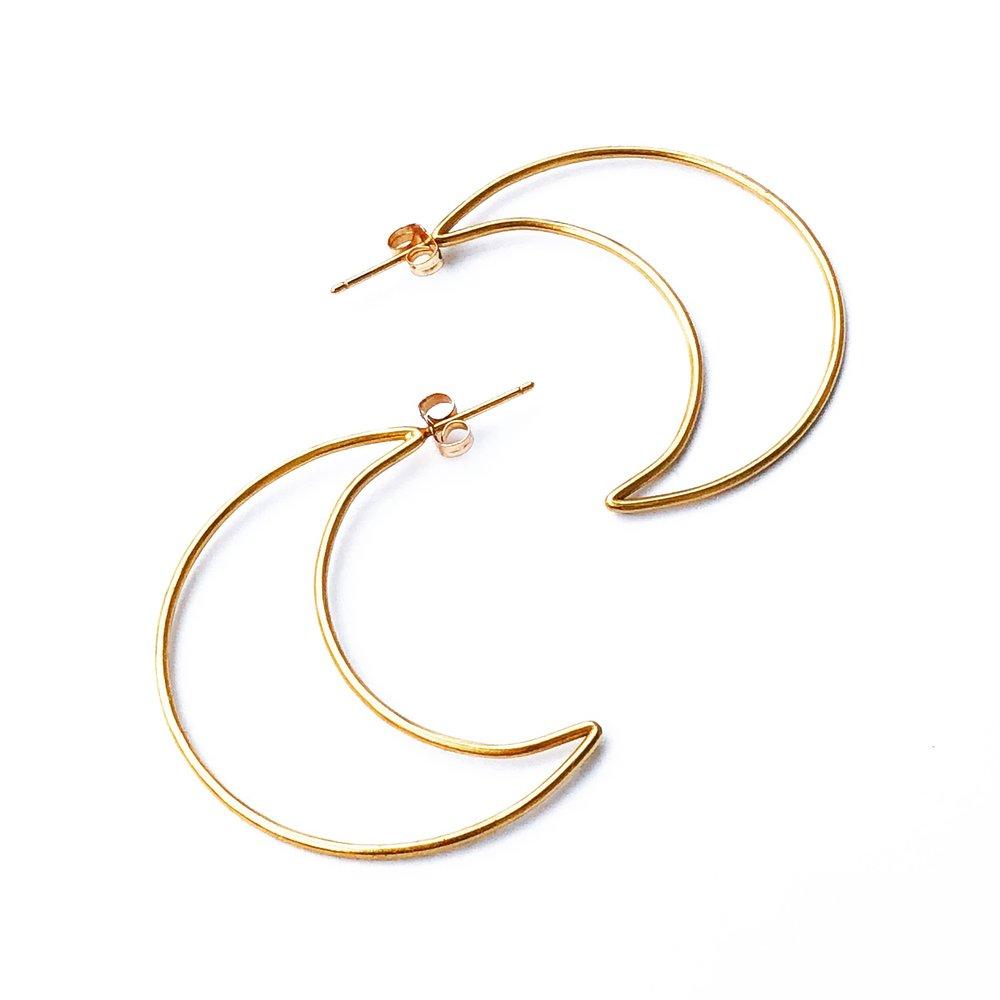 Agapantha - Correne Eclipse Hoops - 2 FINISHES -