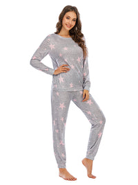 Thumbnail for Star Top and Pants Lounge Set - 2 PCS. - T - 4 COLORS -