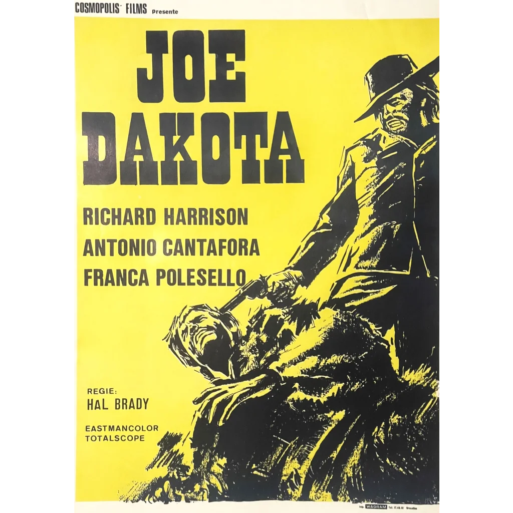 Rare Vintage 🤠 1971 Shoot Joe, and Shoot Again, Joe Dakota Belgium Movie Poster