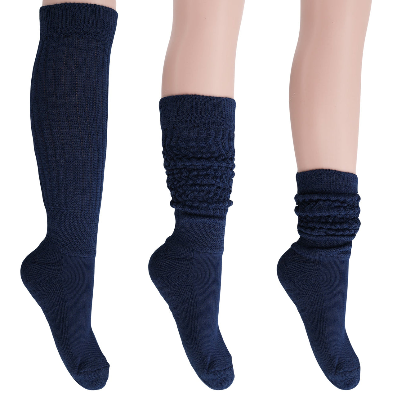 6 Pairs Extra Long Heavy Slouch Socks Shoe Size 5 to 10 - 29 COLORS -