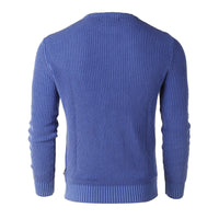 Thumbnail for Mens Long Sleeve Stone Washed Vintage Crewneck Pullover Sweater - 1 COLOR -