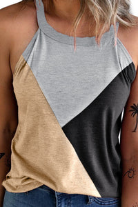 Thumbnail for Color Block Grecian Neck Tank - T - 2 COLORS -