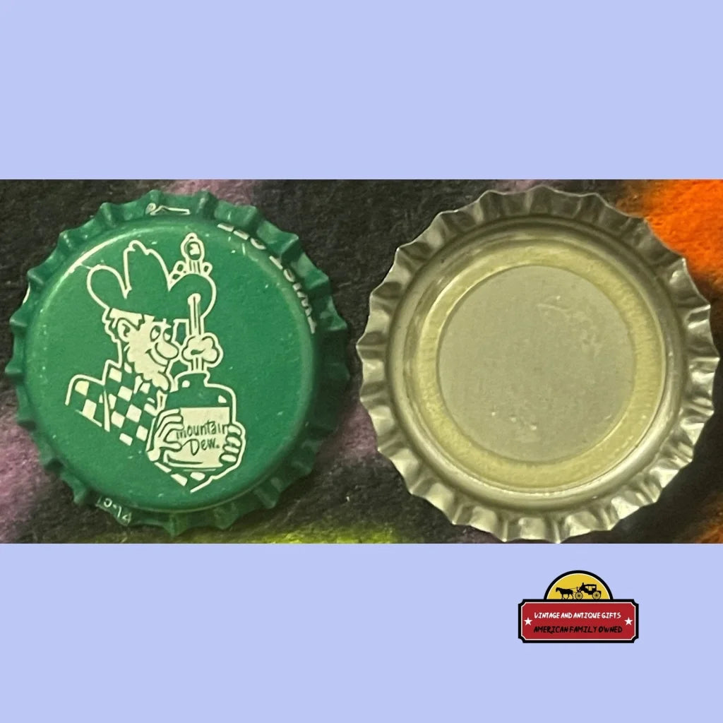 Vintage Mountain Dew Bottle Cap, Awesome Moonshiner, Hillbilly, Philadelphia, Pa 1990s