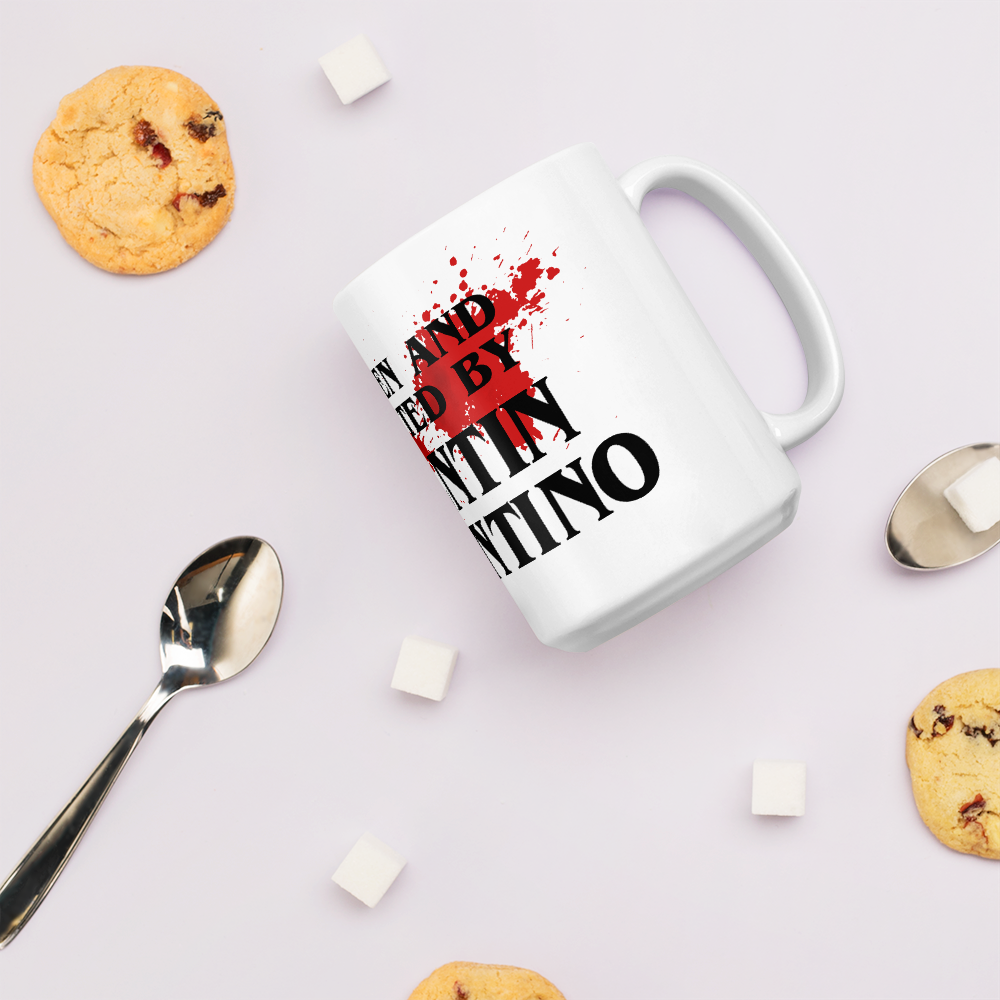 Written and Directed by Quentin Tarantino (Bloodstained) Mug - 2 SIZES - 1 COLOR -