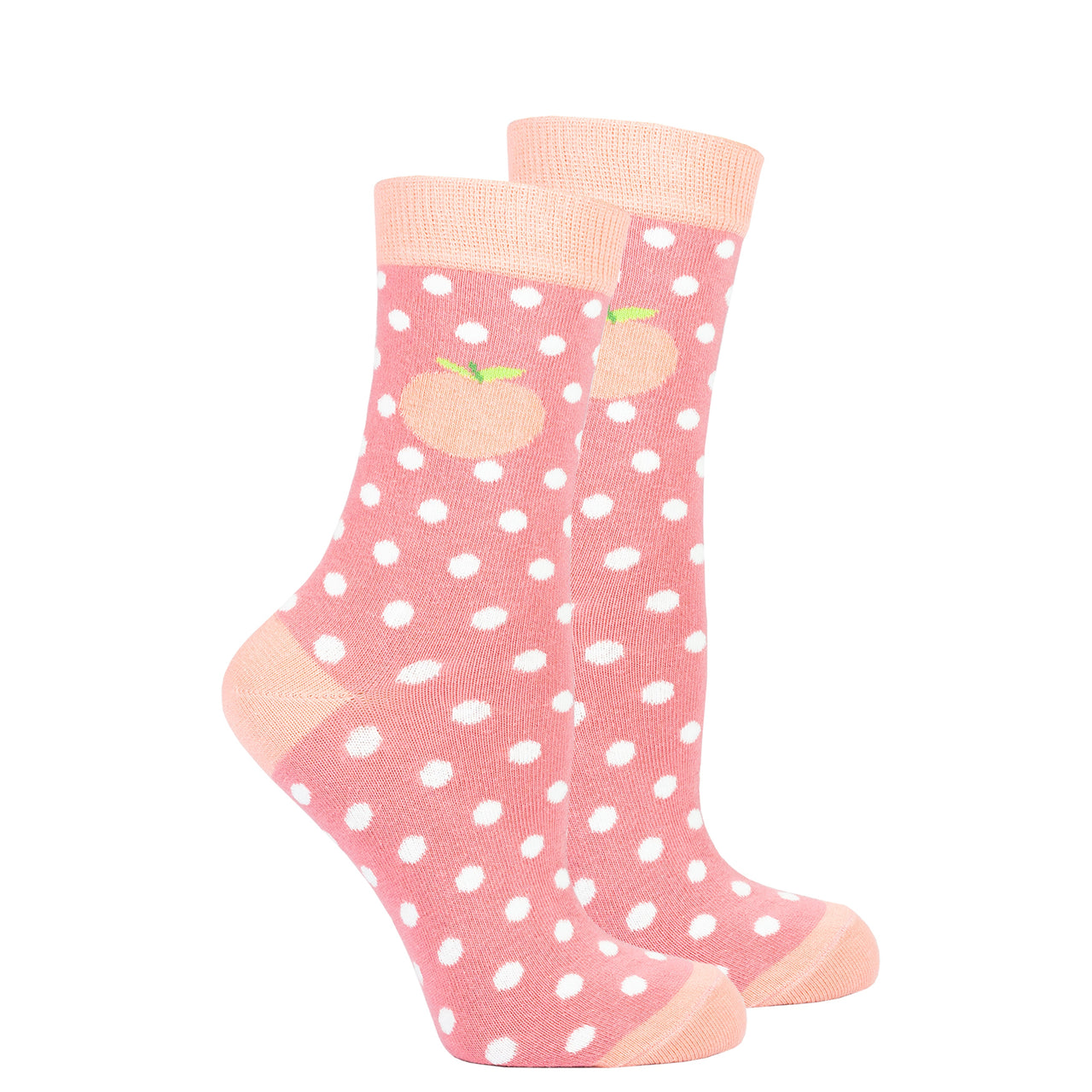 Women's Peach Dot Socks - 1 COLOR -