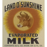 Thumbnail for Very Rare 🐮 Antique Vintage 1920s Land of Sunshine 🥛 Label, Jacksonville, FL