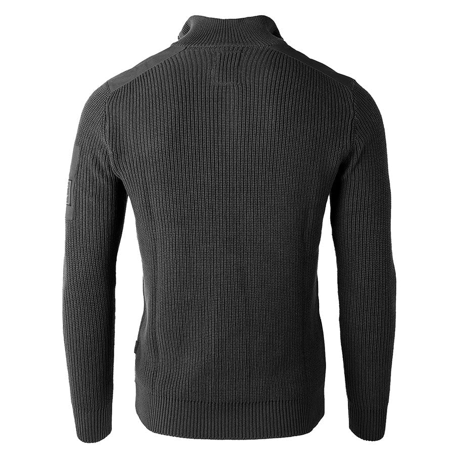 Mens Long Sleeve Pullover Quarter Zip Mock Neck Polo Sweater - 1 COLOR -