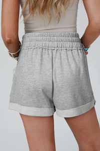 Thumbnail for Drawstring High Waist Shorts with Pockets - T - 1 COLOR -