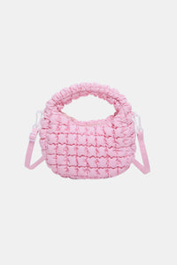 Thumbnail for Quilted Puffy Removable Strap Crossbody Bag - T - 5 COLORS -