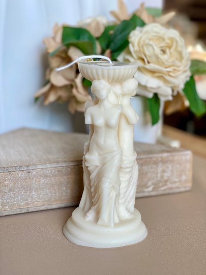 Goddess Trio Sculpture Candle - 3 STYLES - 3 COLORS -