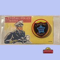 Thumbnail for Rare Vintage 1950s Tin Litho Special Police Badge Laurens County Sheriff Dept.