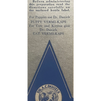 Thumbnail for Rare Antique Vintage 1950s Dr A. C. Daniels Dog Vermi-Kap Medicine Box USA 🏛️!