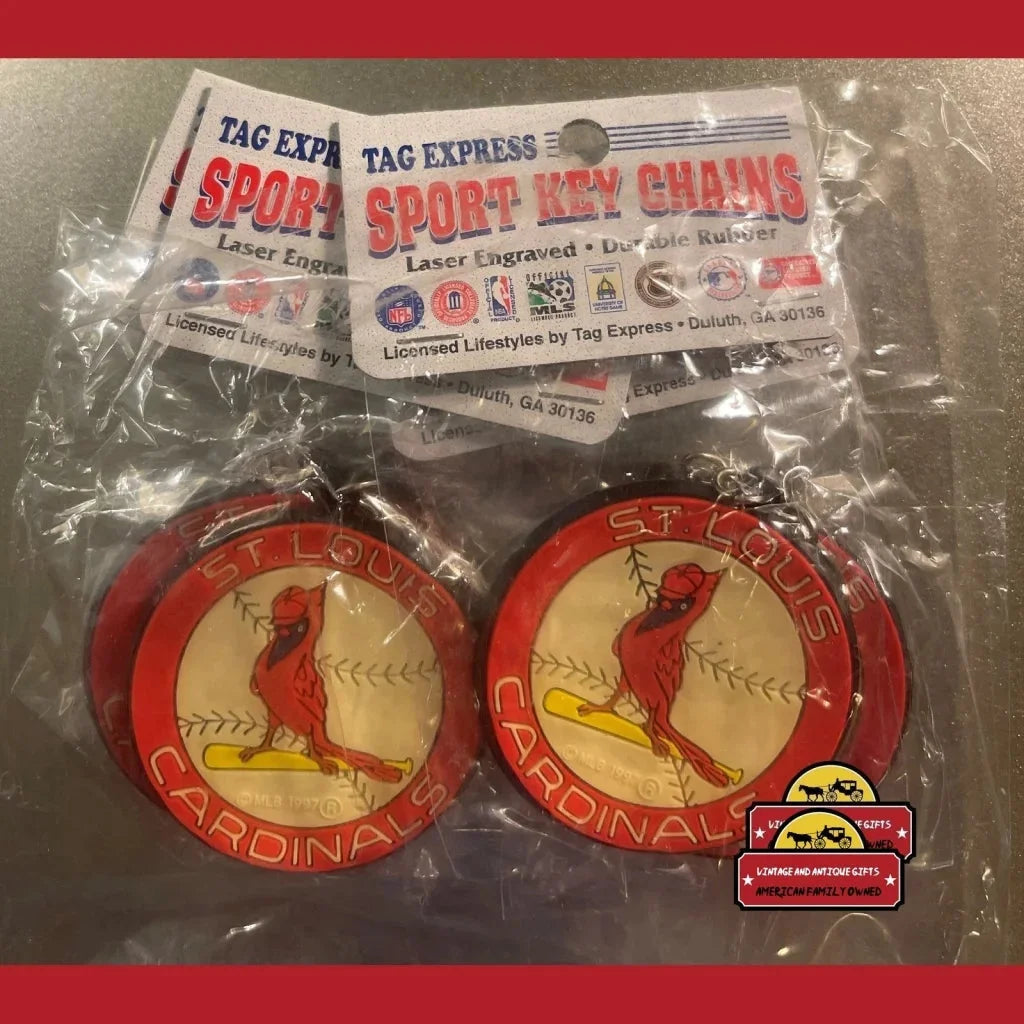 Vintage MLB St. Louis Cardinals Keychain 1997, Last Year of This Logo!